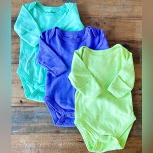 3*Pact 0-3m long sleeve tshirts